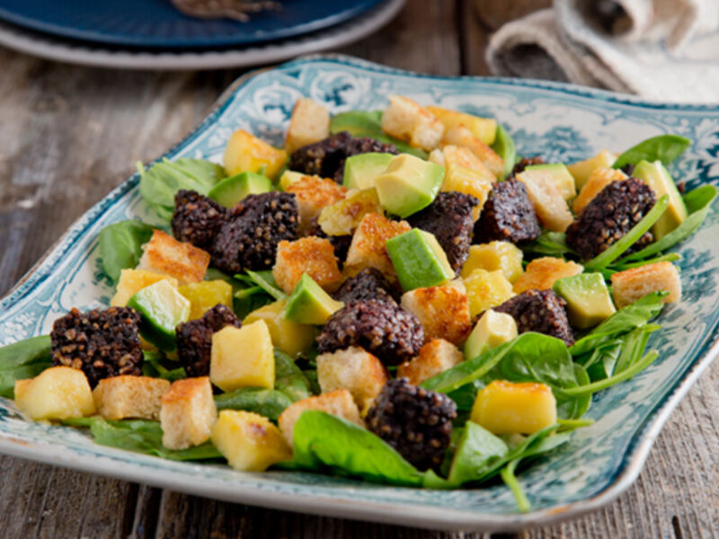 Black pudding apple salad recipe