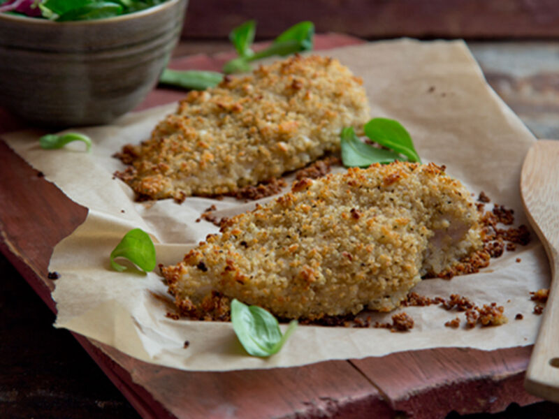 Crispy quinoa chicken recipe