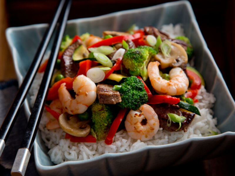 Prawn beef stir fry recipe