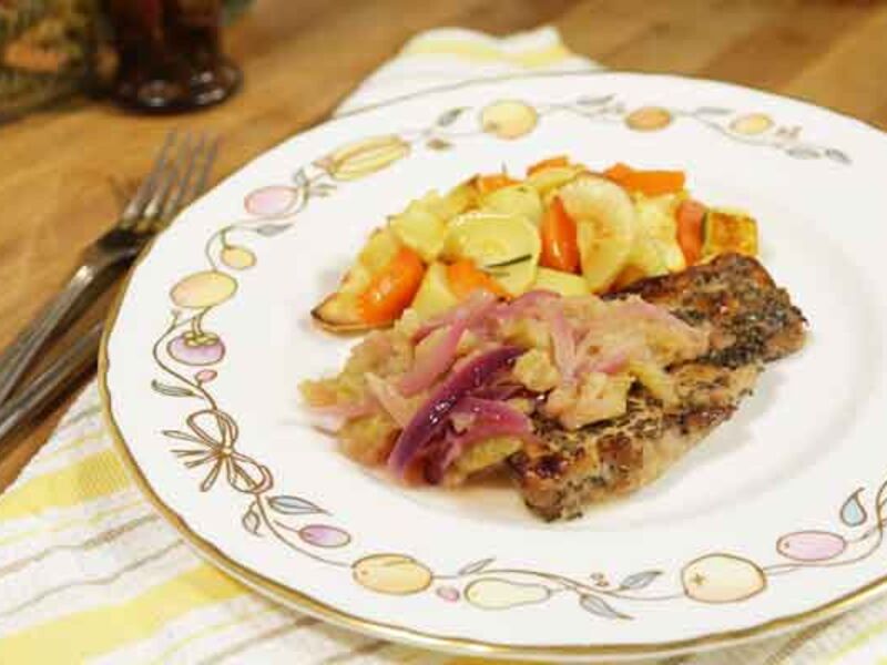 Pork chops apple sauce recipe