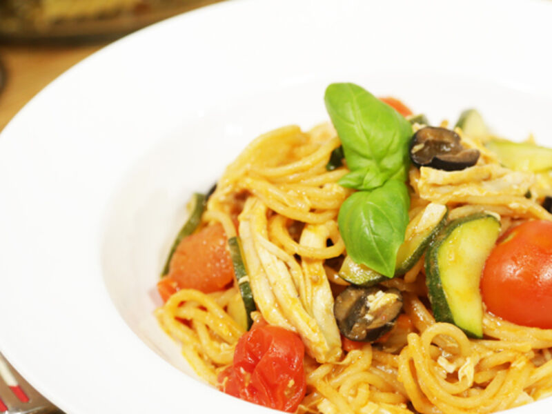 One Pan Chicken Spaghetti 