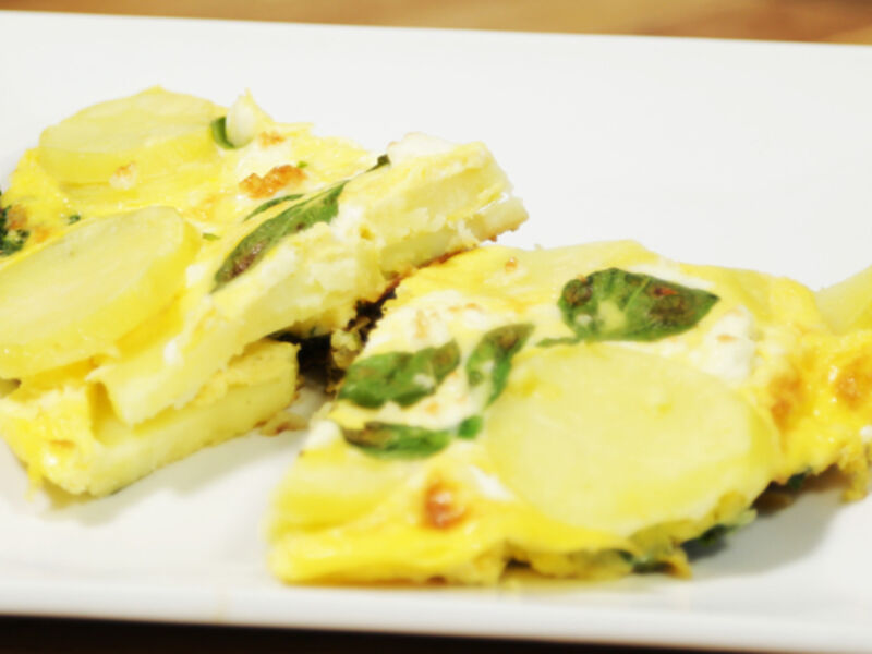 Spinach & Feta Frittata Recipe