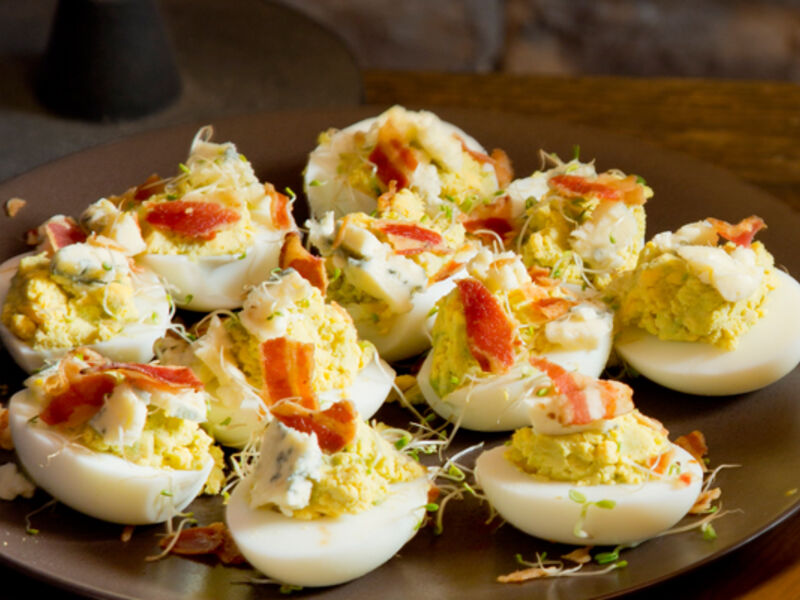 Devilled Avocado Eggs