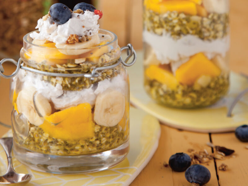 Happy mango chia seed pudding