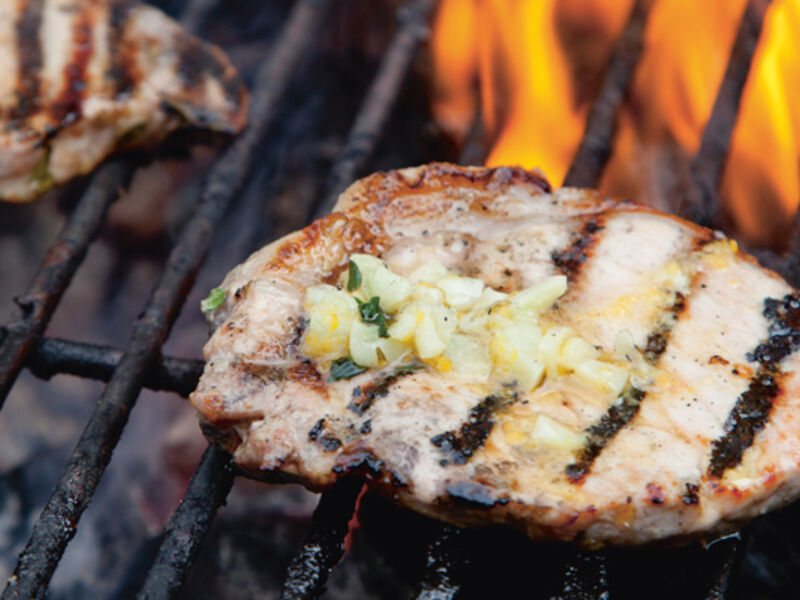 Kevin chargrilled pork chops