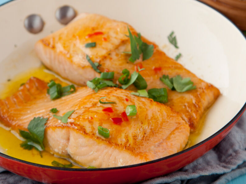 Martin fish salmon sweet chilli
