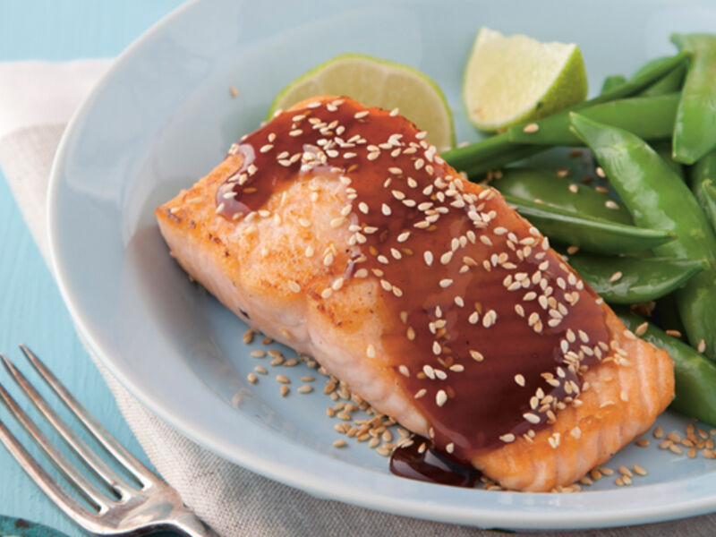 Martin fish salmon with sesame soy dressing