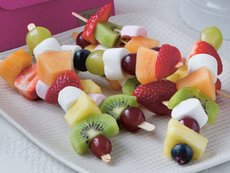 Kids Fruit and Marshmallow Kebabs