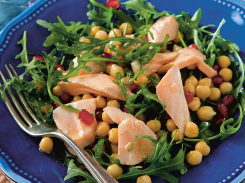 Poached Salmon with Rocket