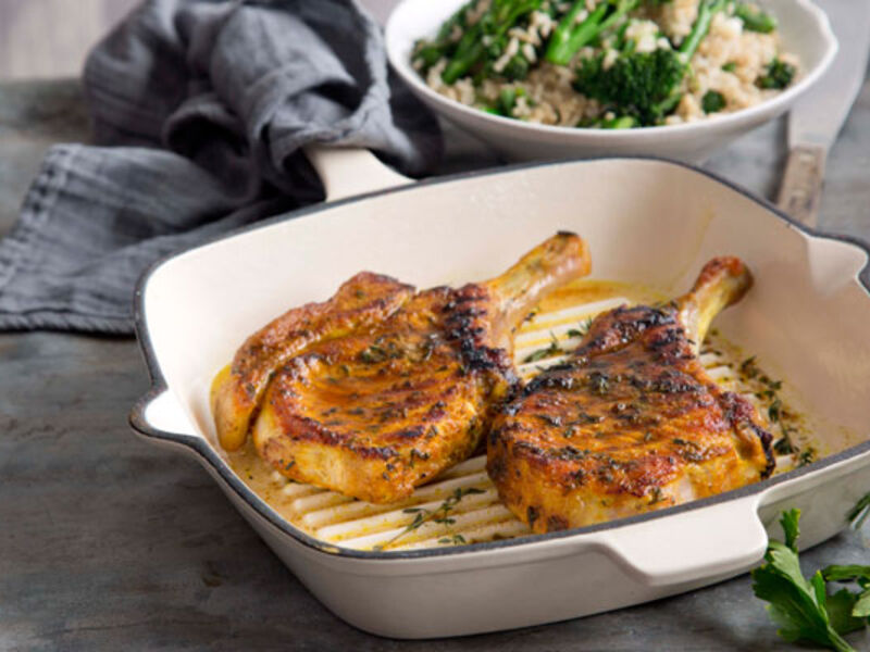 Turmeric pork chops