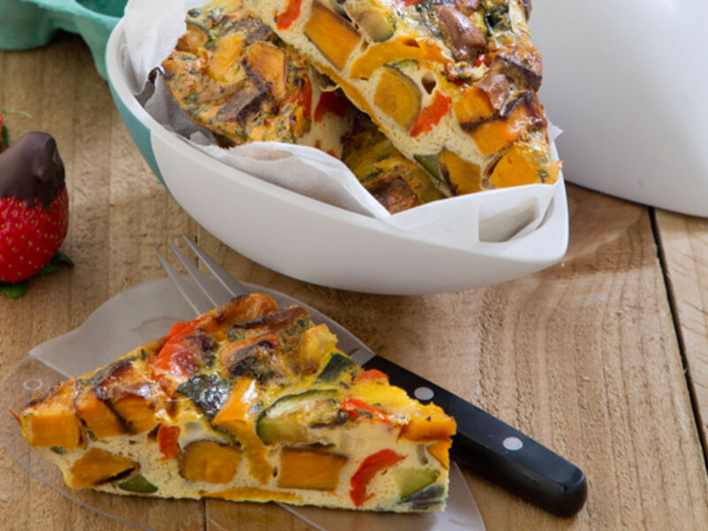 Roast veg frittata