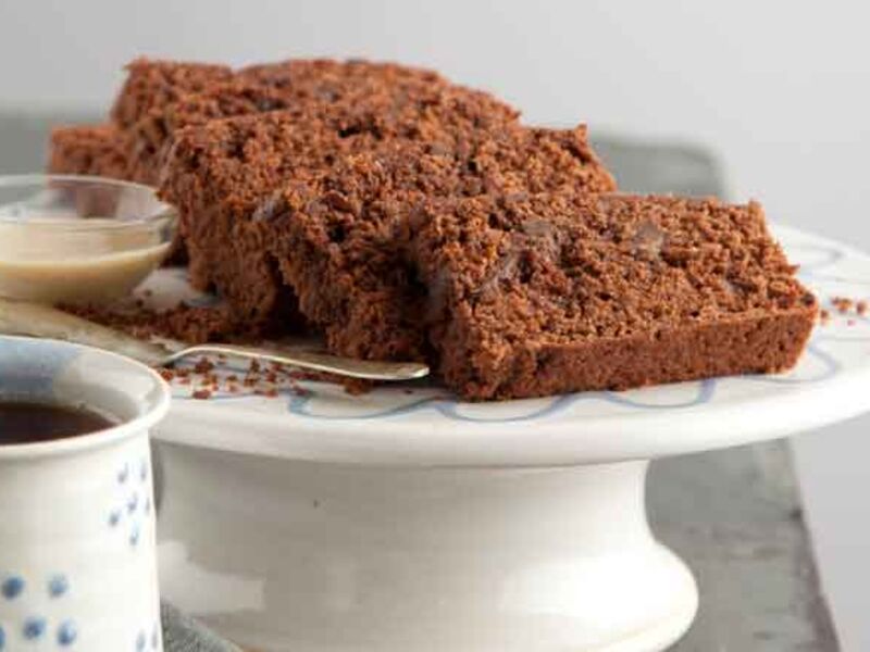 Chocolate tahini teacake