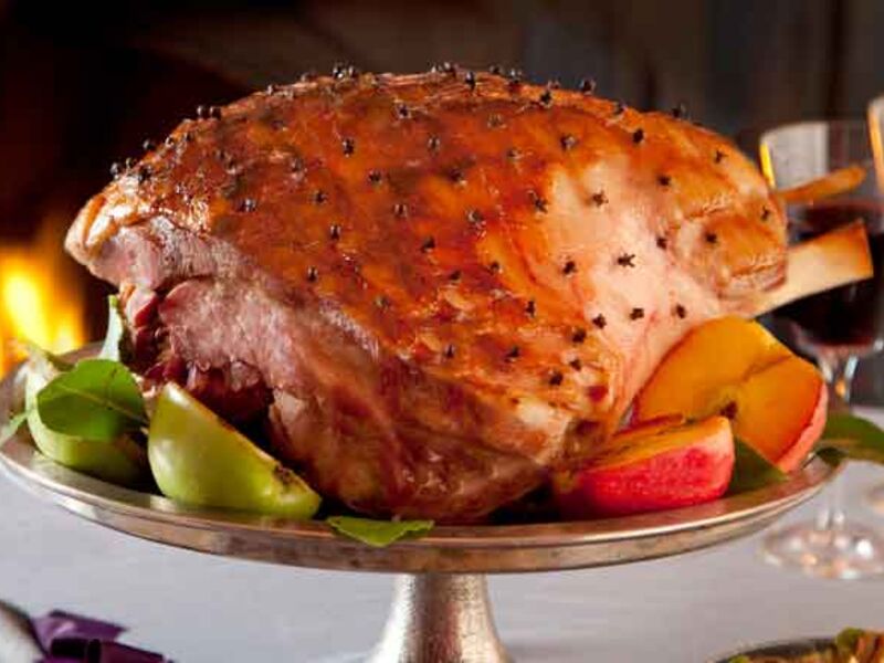 Cider glazed ham