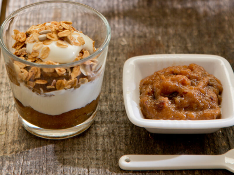 Baby apple prune cinnamon compote