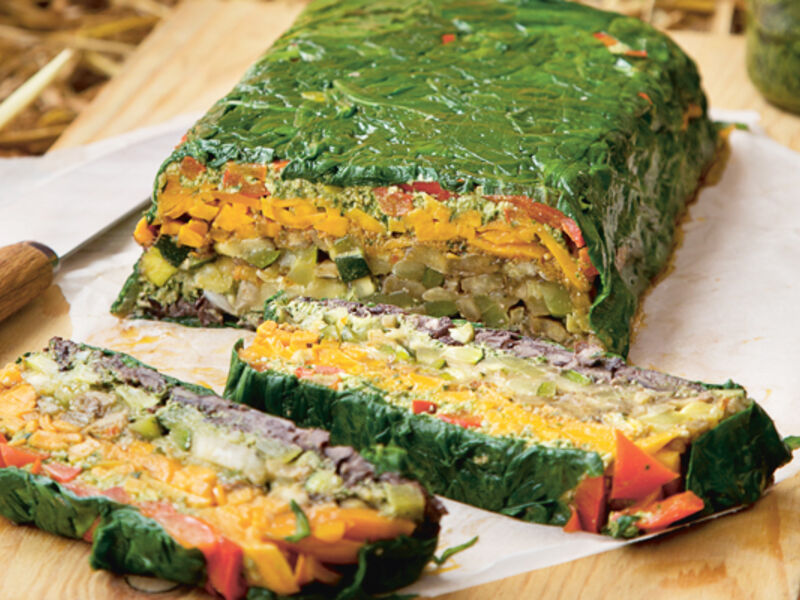 Happy pear rainbow vegetable terrine