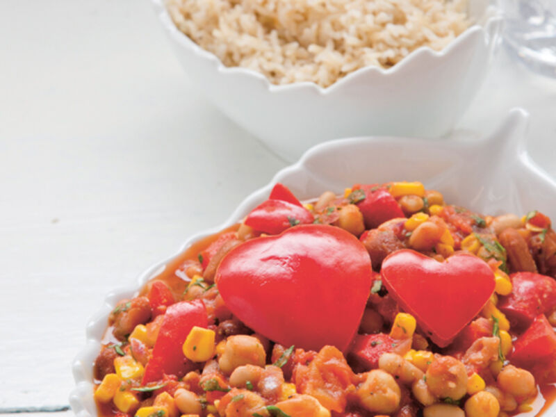 Mexican salsa with mixed beans and coriander recipe