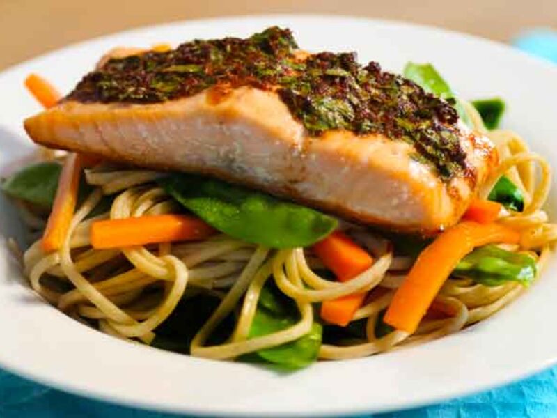 Chilli salmon noodle recipe