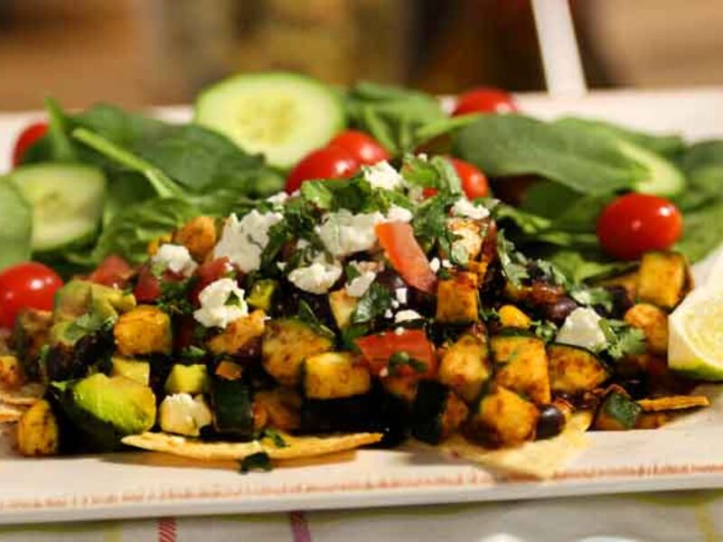 Healthy cheesy nachos recipe