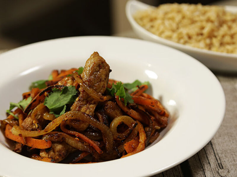 Spicy pork carrott recipe
