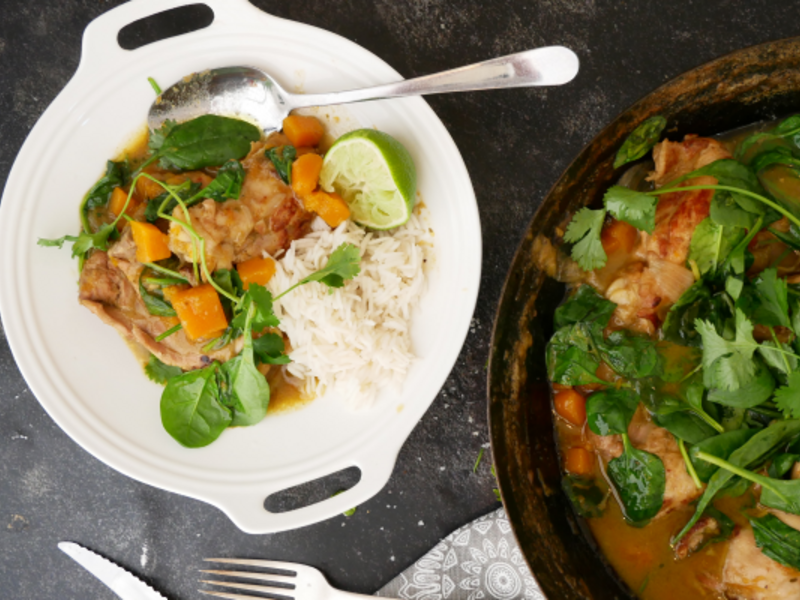 Chicken and Butternut Thai green Curry