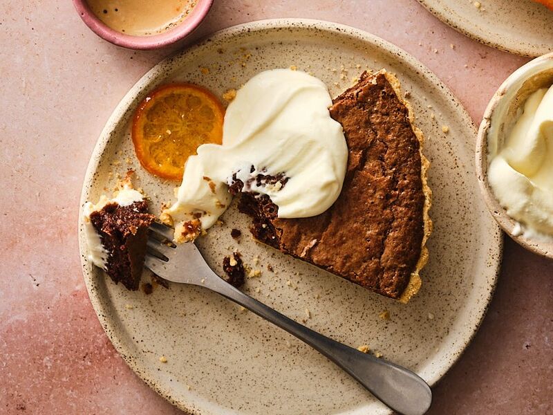 Sarah Chocolate and ornage tart