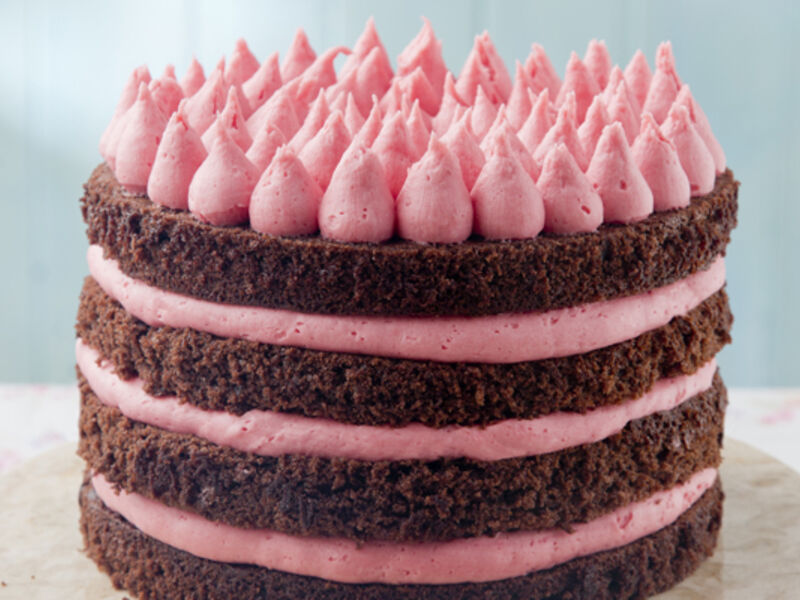Choc raspberry cake