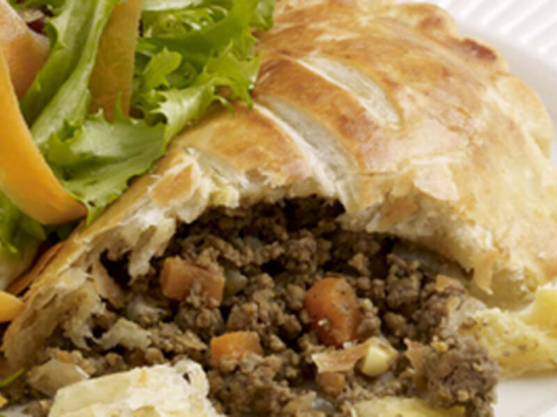 Spicy Lamb Pastries with Side Salad