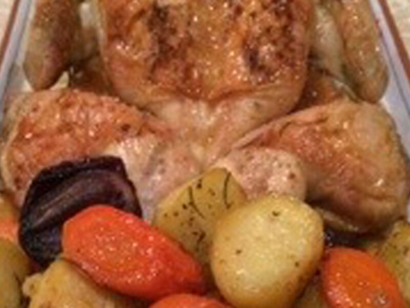 Roast Chicken with Roasted Vegetables (Day 1)